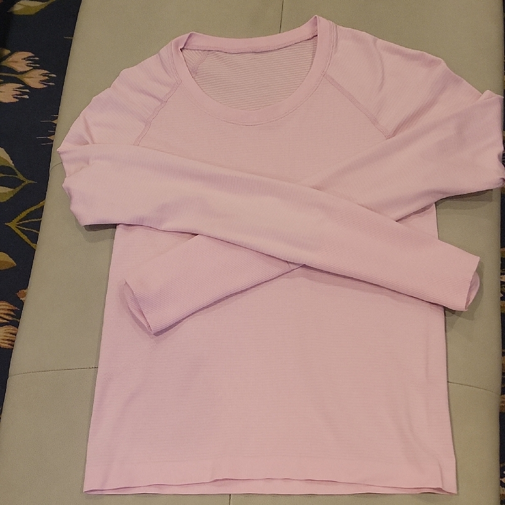 Lululemon Swiftly Tech Pink Long Sleeve Shirt 2.0 Waist Length